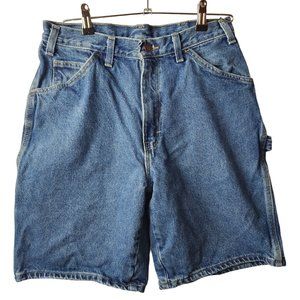 Dickies Mens  Medium Wash Denim Carpenter Cargo Shorts Size 32